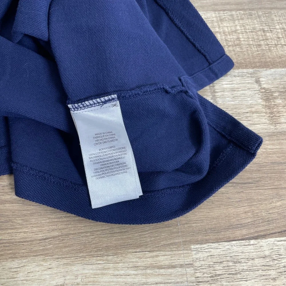 Polo Ralph Lauren Skull Crossbones Custom Slim Fit Polo Shirt Mens XXL Navy Blue